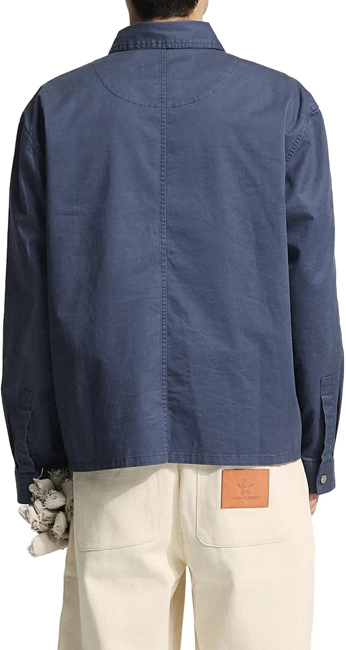 Bram's Fruit Chore Overshirt - Midnight Blue Blauw
