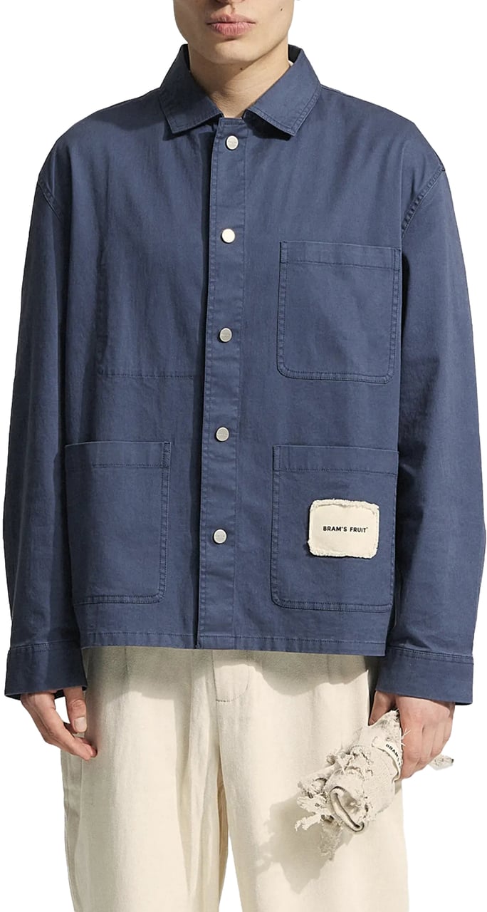 Bram's Fruit Chore Overshirt - Midnight Blue Blauw