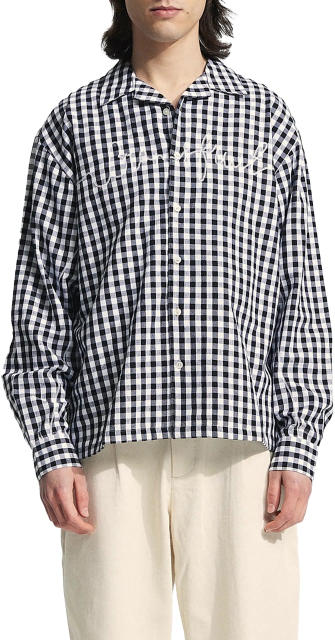 Bram's Fruit Garden Hose Chain Stitch Overshirt - Black Zwart