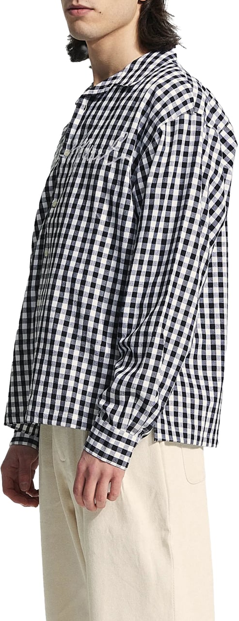 Bram's Fruit Garden Hose Chain Stitch Overshirt - Black Zwart