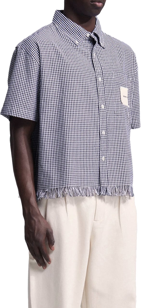Bram's Fruit Distressed Farmer’s Shirt Shortsleeve - Black Zwart