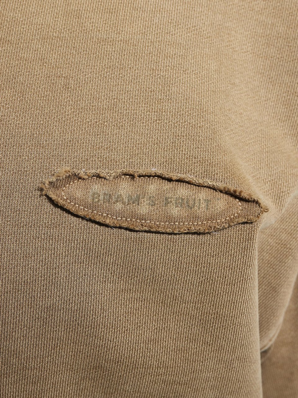 Bram's Fruit Cut & Sew “F*ck Off” Crewneck - Washed Khaki Groen
