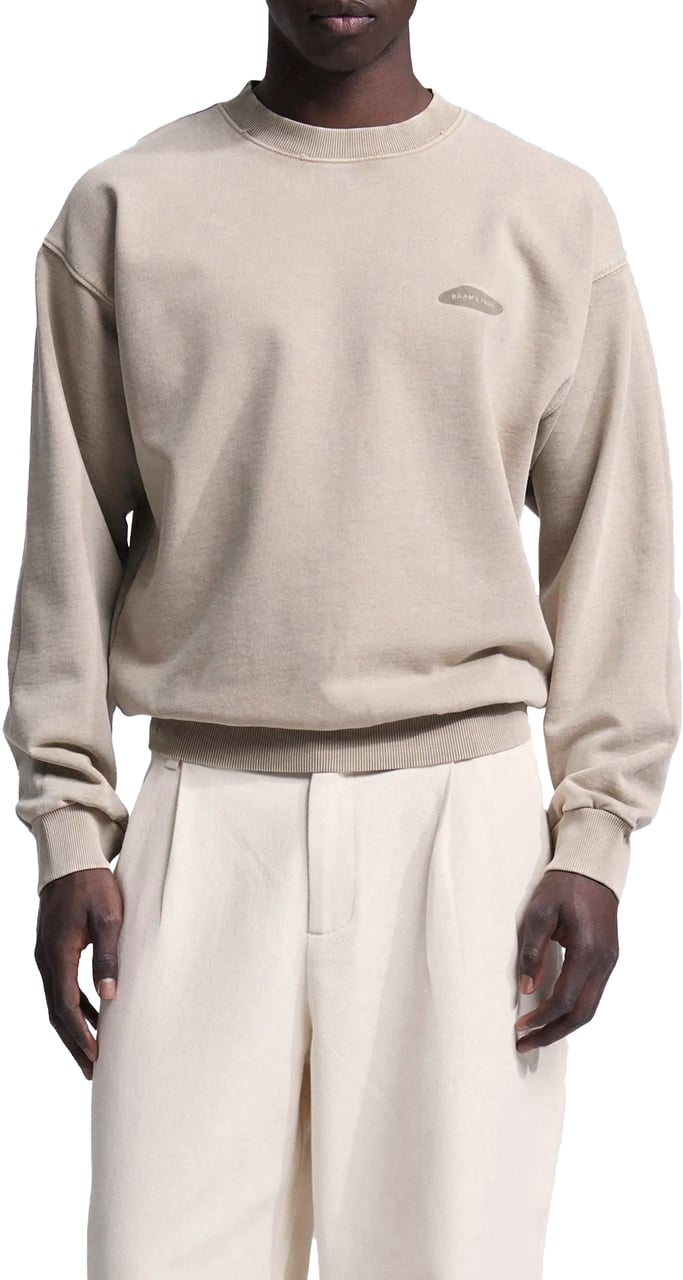 Bram's Fruit Distressed “F*ck Off I'm Gardening” Crewneck - Washed Khaki Groen