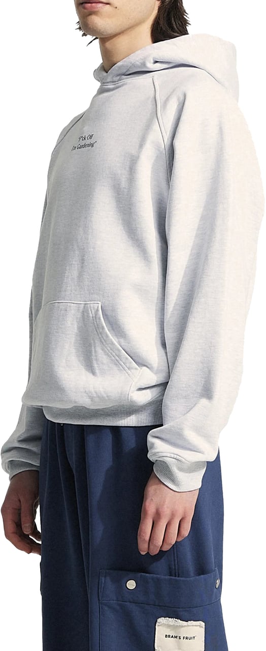 Bram's Fruit "F*ck Off I'm Gardening" Raglan Hoodie- Grey Melange Grijs
