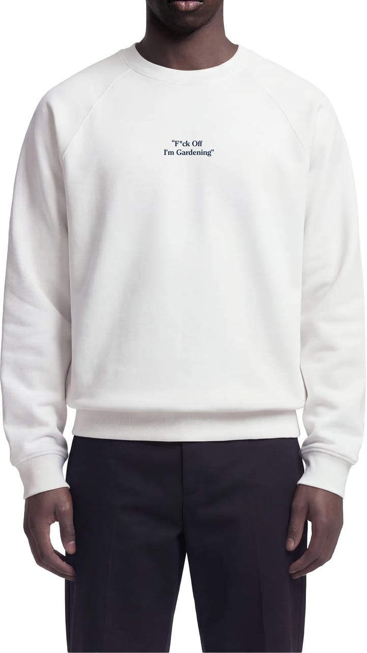 Bram's Fruit "F*ck Off I'm Gardening" Raglan Crewneck - Grey Melange Grijs