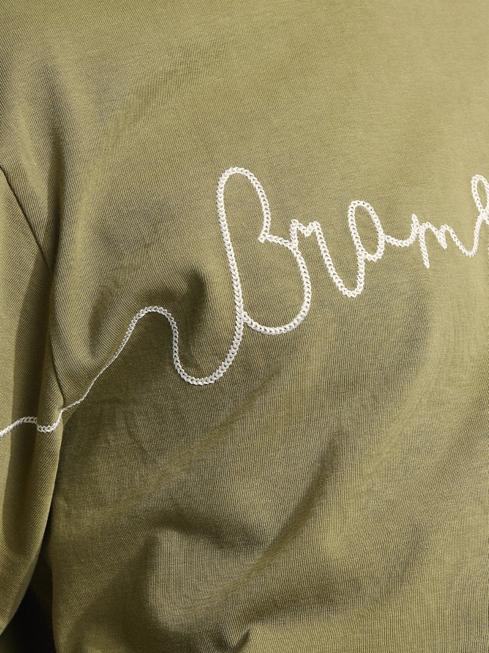 Bram's Fruit Garden Hose Chain Stitch Zipper Hoodie - Solid Olive Green Groen