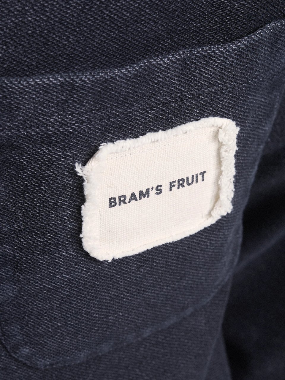 Bram's Fruit Chest Pocket Hoodie - Washed Charcoal Black Zwart