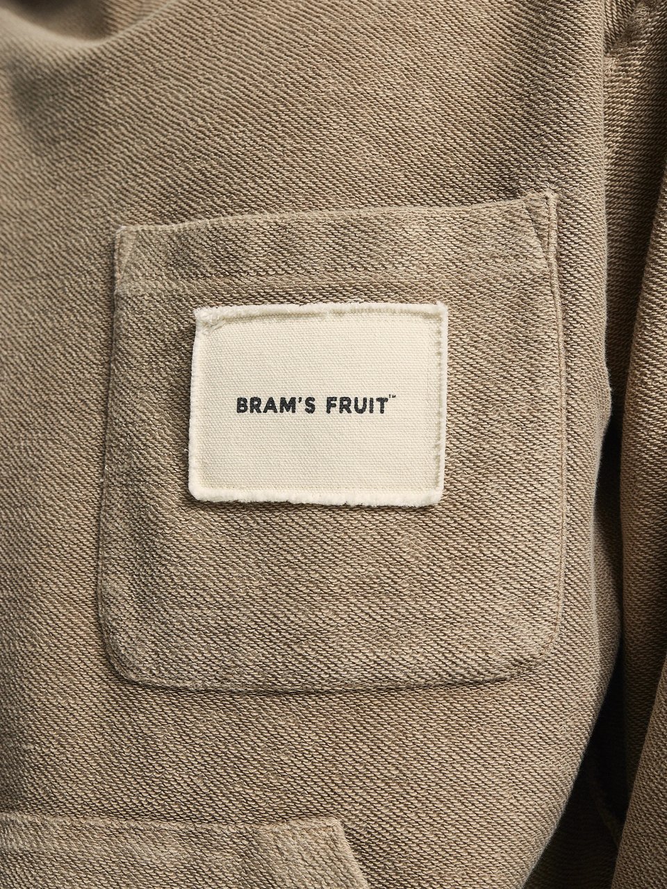 Bram's Fruit Chest Pocket Hoodie - Garment Dye Khaki Groen