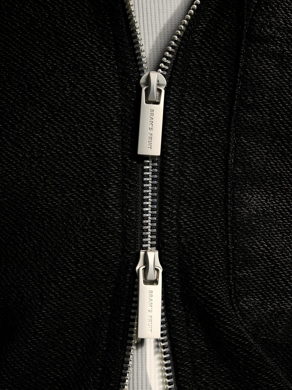 Bram's Fruit Chest Pocket Zipper Hoodie - Washed Charcoal Grijs