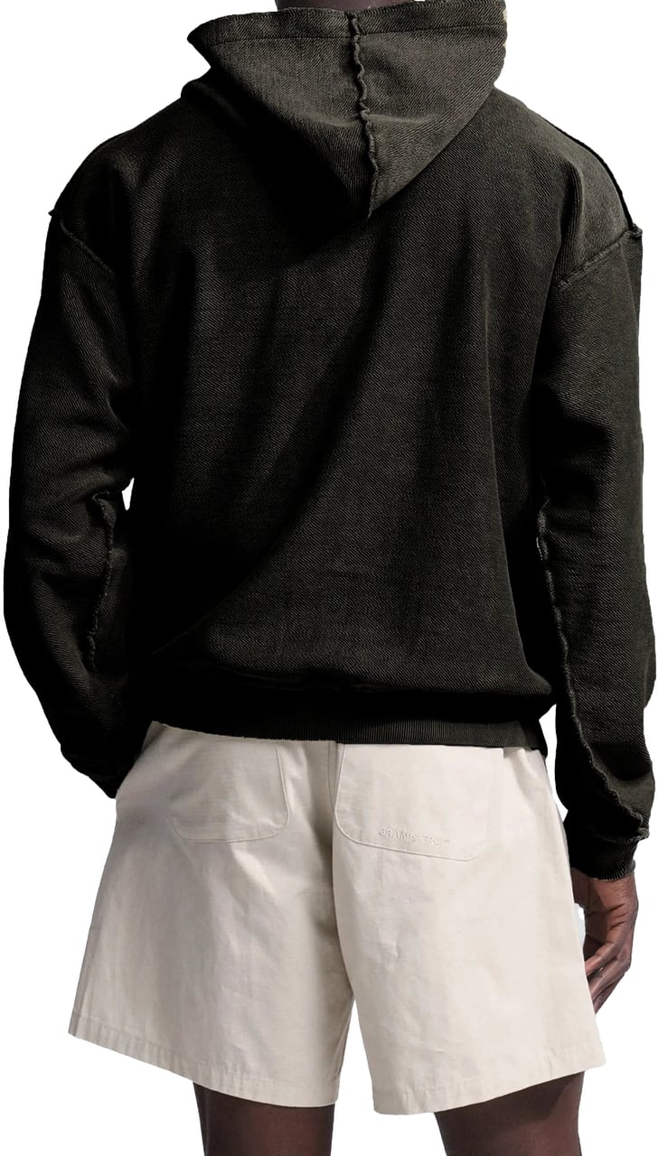 Bram's Fruit Chest Pocket Zipper Hoodie - Washed Charcoal Grijs