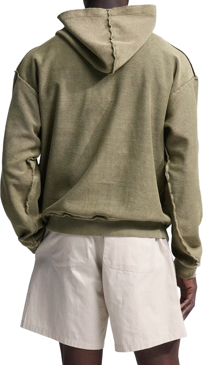 Bram's Fruit Chest Pocket Zipper Hoodie - Washed Green Groen