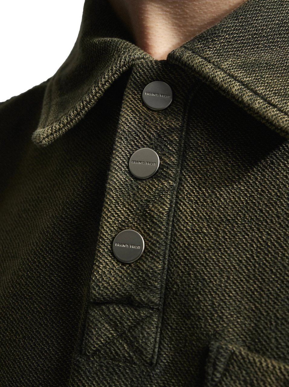 Bram's Fruit Chest Pocket Sweat Polo  - Washed Charcoal Grijs