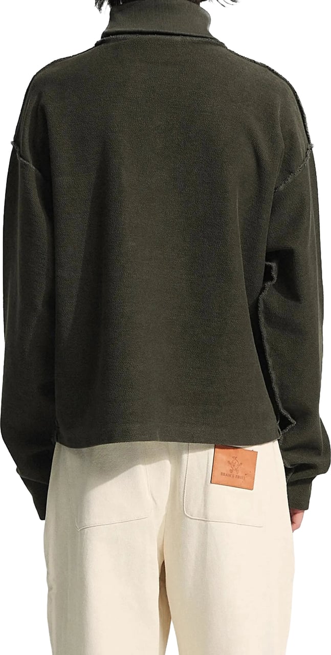 Bram's Fruit Turtle Neck Chest Pocket - Washed Charcoal Grijs
