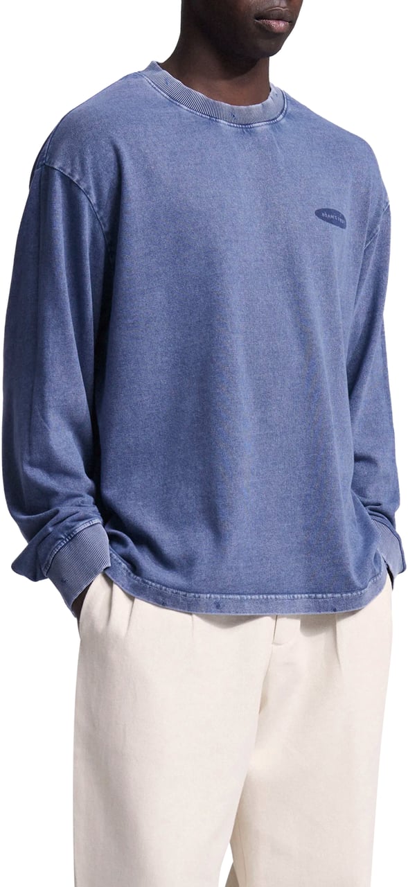 Bram's Fruit Distressed "F*ck Off I'm Gardening" Longsleeve - Washed Midnight Blue Blauw