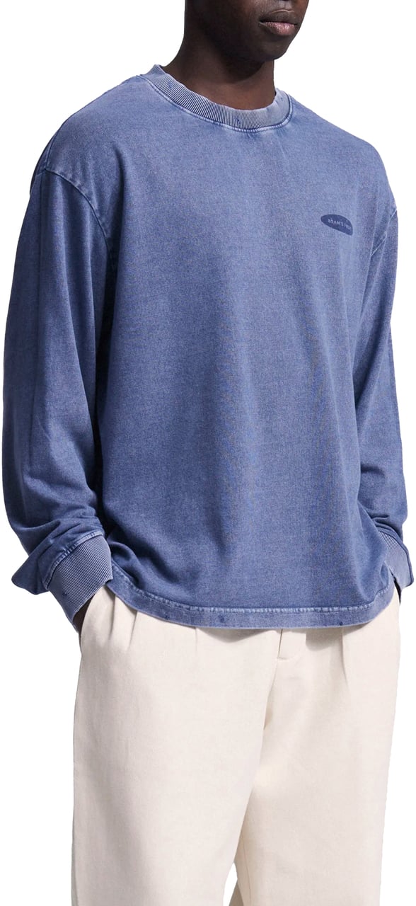 Bram's Fruit Distressed "F*ck Off I'm Gardening" Longsleeve - Washed Midnight Blue Blauw