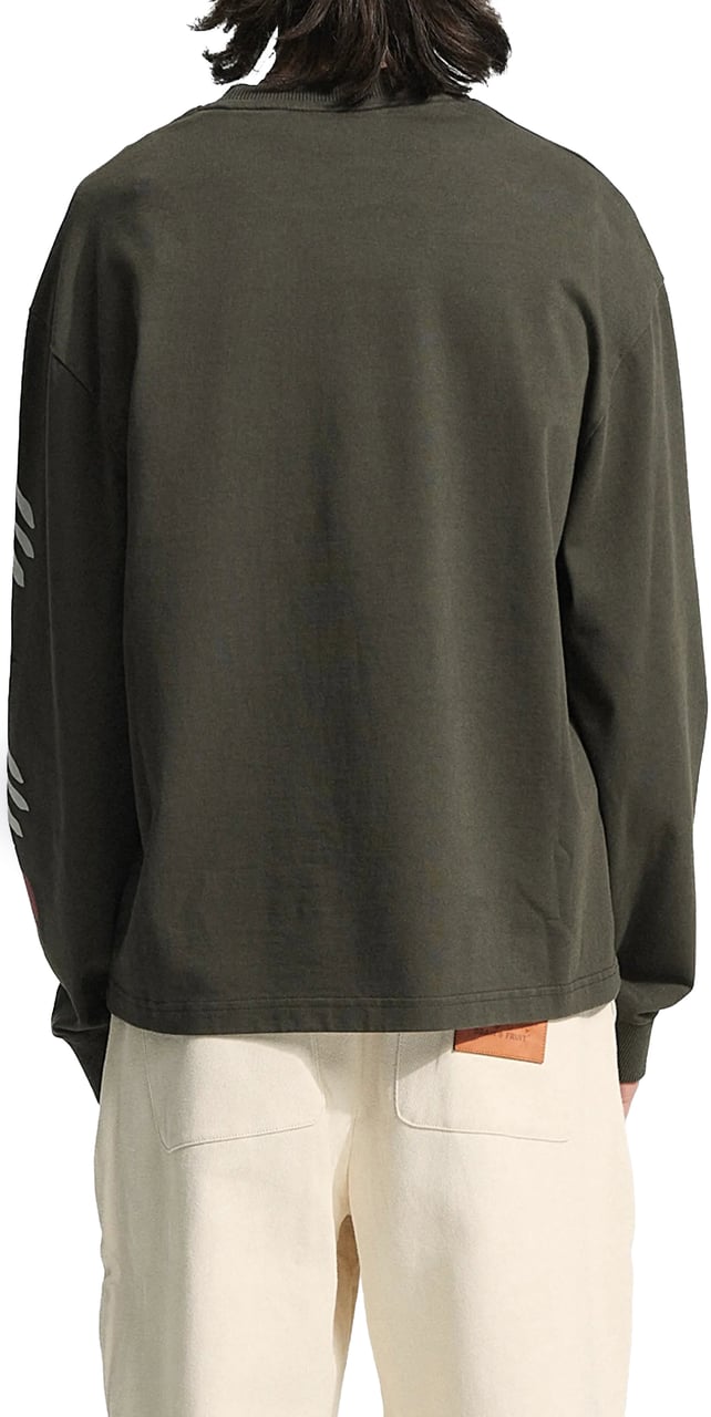 Bram's Fruit Flora Longsleeve - Solid Charcoal Black Zwart