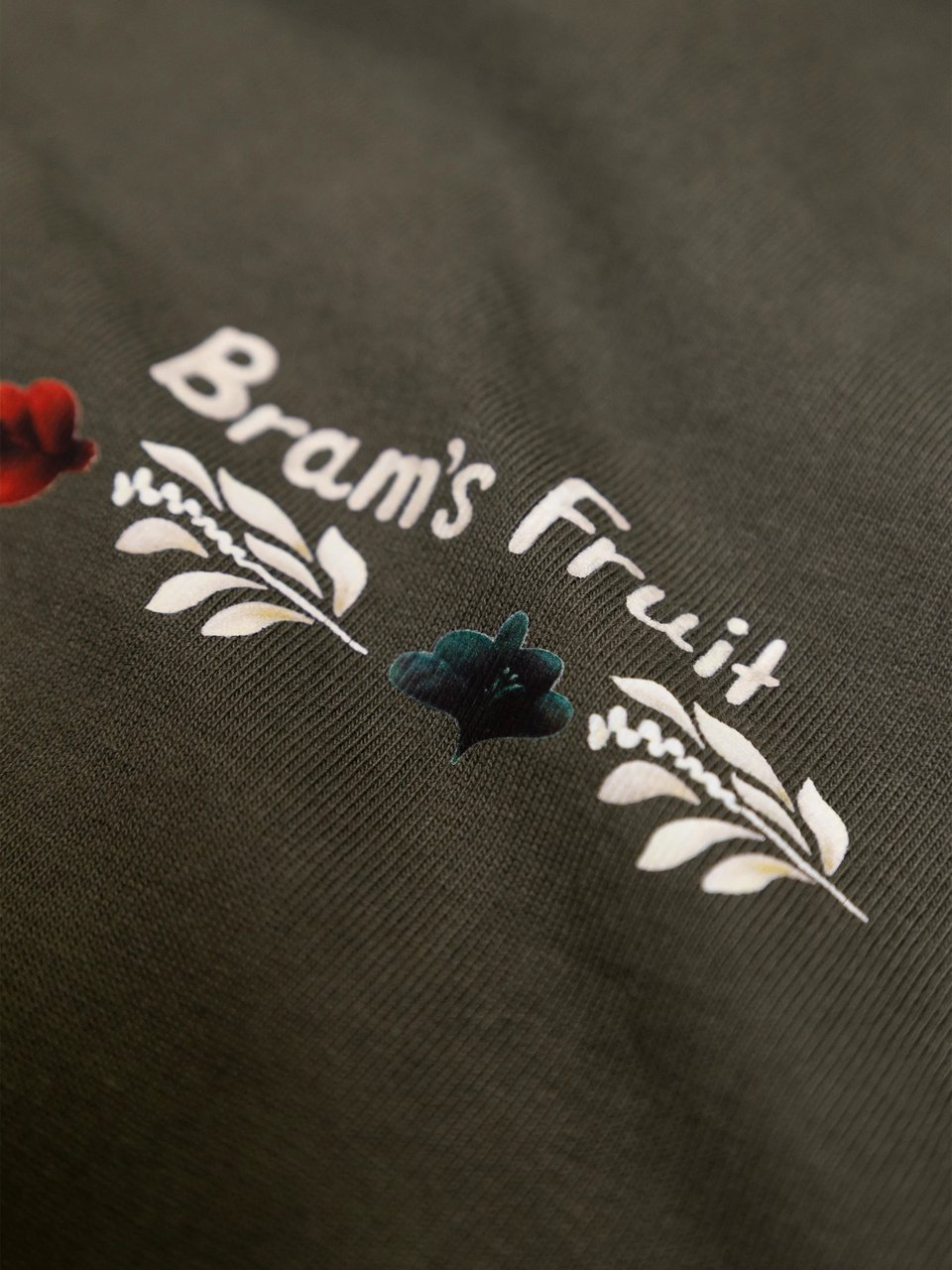 Bram's Fruit Flora Longsleeve - Solid Charcoal Black Zwart