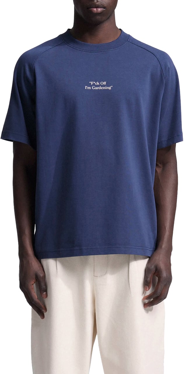 Bram's Fruit "F*ck Off I'm Gardening" Raglan T-shirt - Solid Midnight Blue Blauw