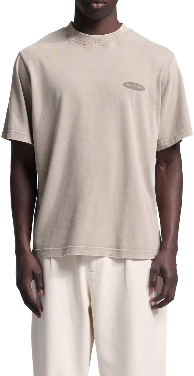 Bram's Fruit Distressed  "F*ck Off I'm Gardening" T-shirt - Washed Khaki Groen