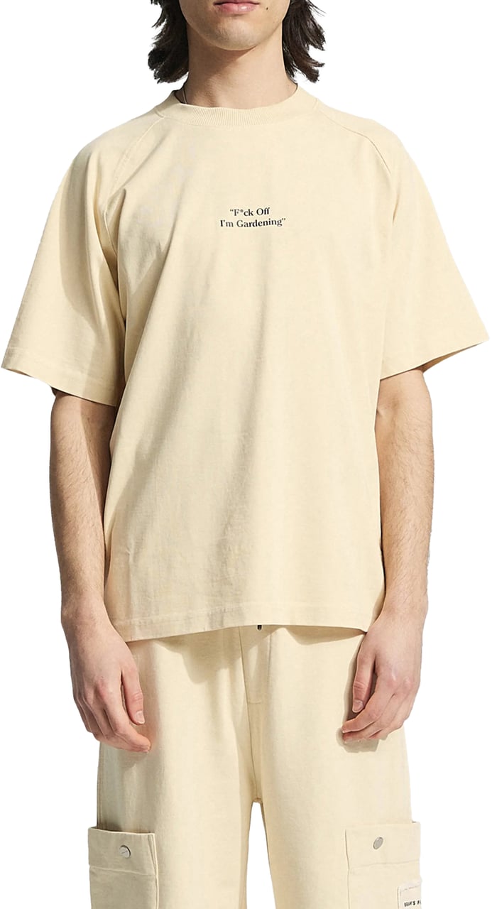 Bram's Fruit "F*ck Off I'm Gardening" Raglan T-shirt - Solid Beige Beige