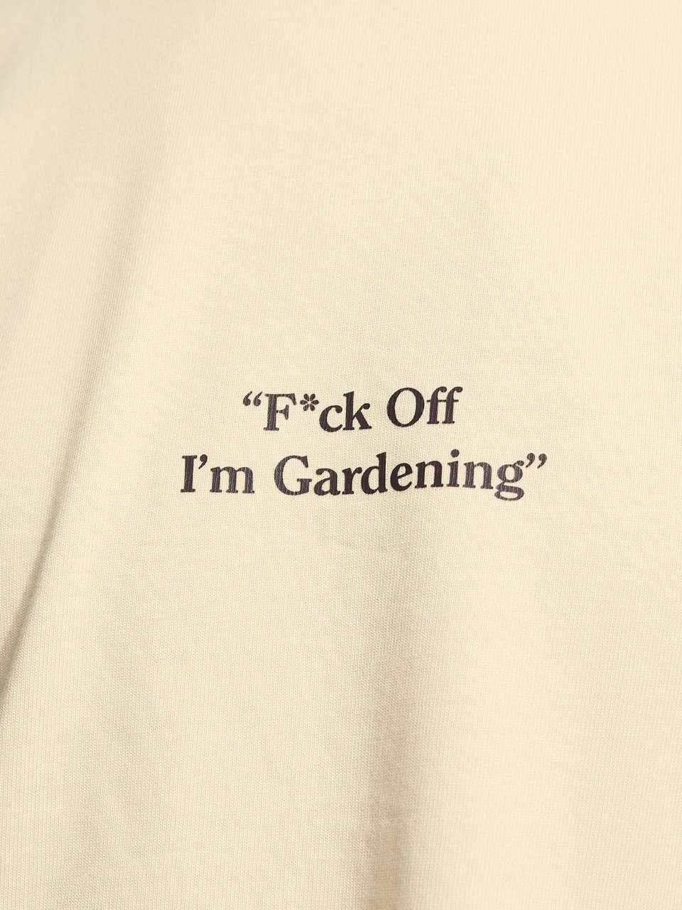 Bram's Fruit "F*ck Off I'm Gardening" Raglan T-shirt - Solid Beige Beige