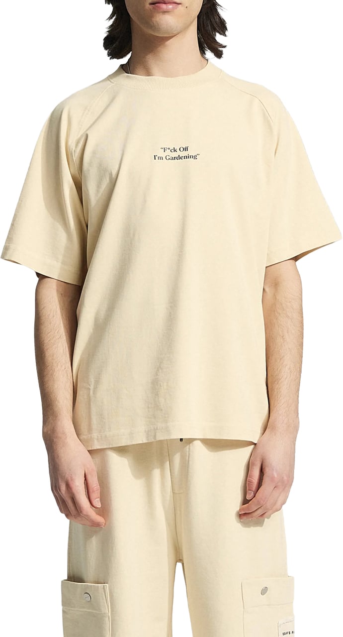 Bram's Fruit "F*ck Off I'm Gardening" Raglan T-shirt - Solid Beige Beige