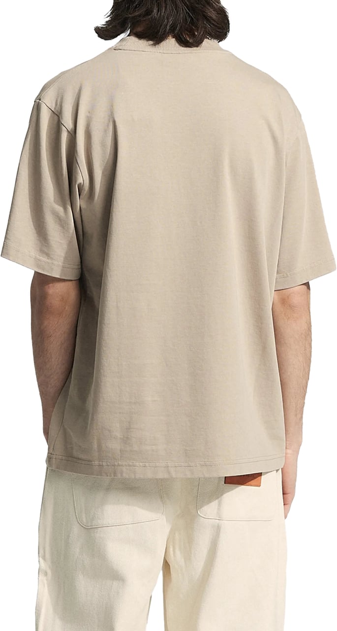 Bram's Fruit Garden Hose Chain Stitch T-shirt - Solid khaki Groen