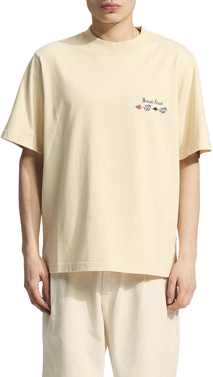 Bram's Fruit Flora T-shirt - Solid Beige Beige