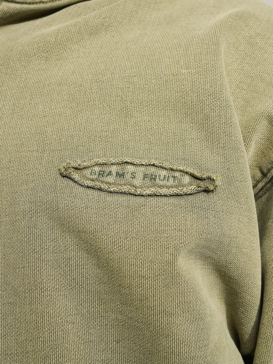 Bram's Fruit Cut & Sew “F*ck Off I'm Gardening” Hoodie - Washed Olive Green Groen