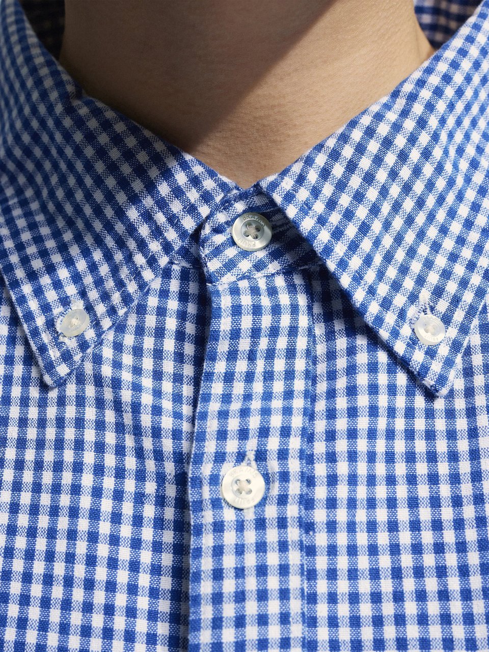 Bram's Fruit Distressed Farmer’s Shirt SS - Navy Blauw