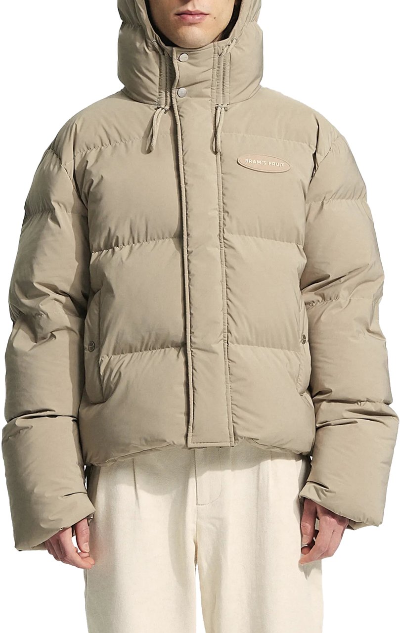 Bram's Fruit Hooded Puffer Jacket - Khaki Groen