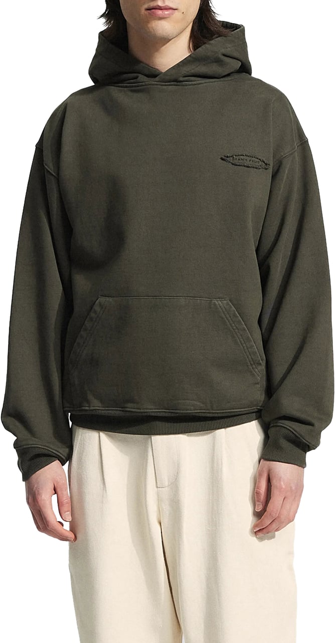 Bram's Fruit Cut & Sew “F*ck Off I'm Gardening” Hoodie - Washed Charcoal Grijs
