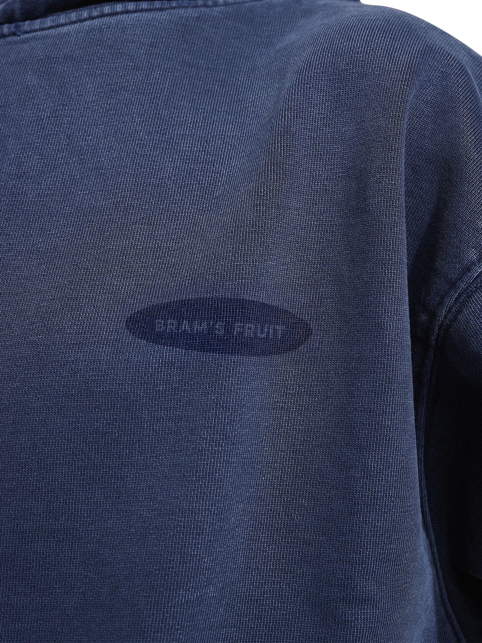 Bram's Fruit Distressed F*ck Off Zipper Hoodie - Washed  Navy Blauw