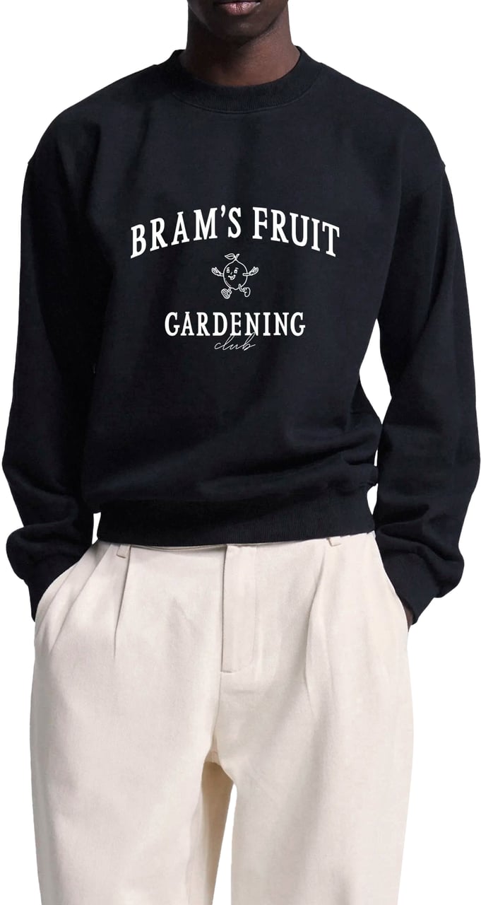 Bram's Fruit Gardening Club Crewneck - Black Zwart