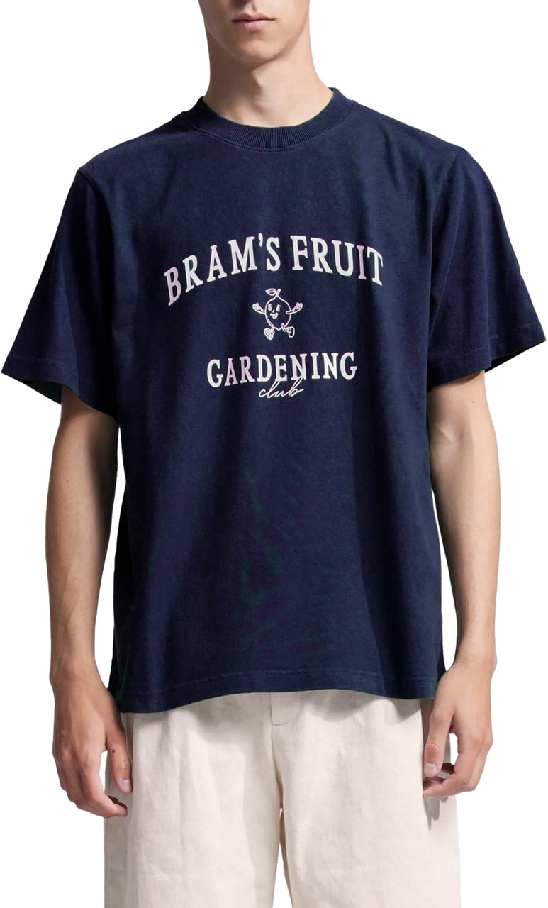 Bram's Fruit Gardening Club T-shirt - Navy Blauw