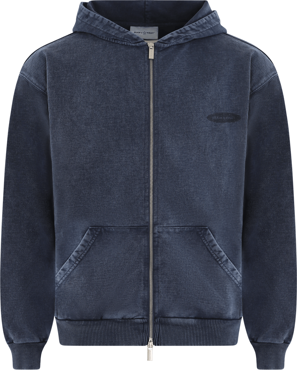 Bram's Fruit Heren Distressed Fuck Off Hoodie Blauw