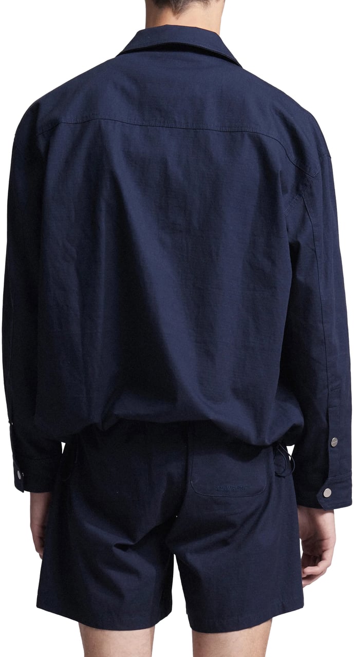 Bram's Fruit Ripstop Text Logo Jacket - Navy Blauw