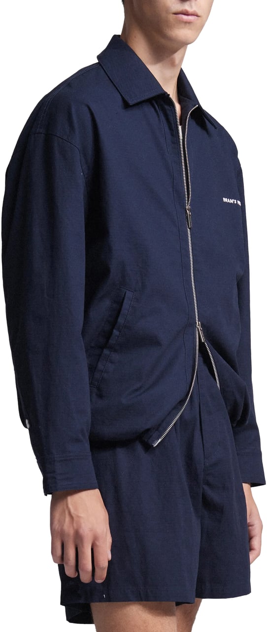 Bram's Fruit Ripstop Text Logo Jacket - Navy Blauw