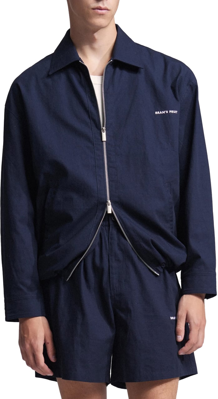 Bram's Fruit Ripstop Text Logo Jacket - Navy Blauw