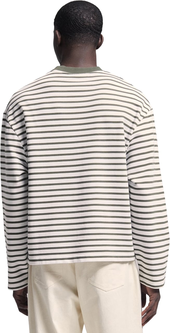 Bram's Fruit Varsity Striped Longsleeve - Olive Green Groen