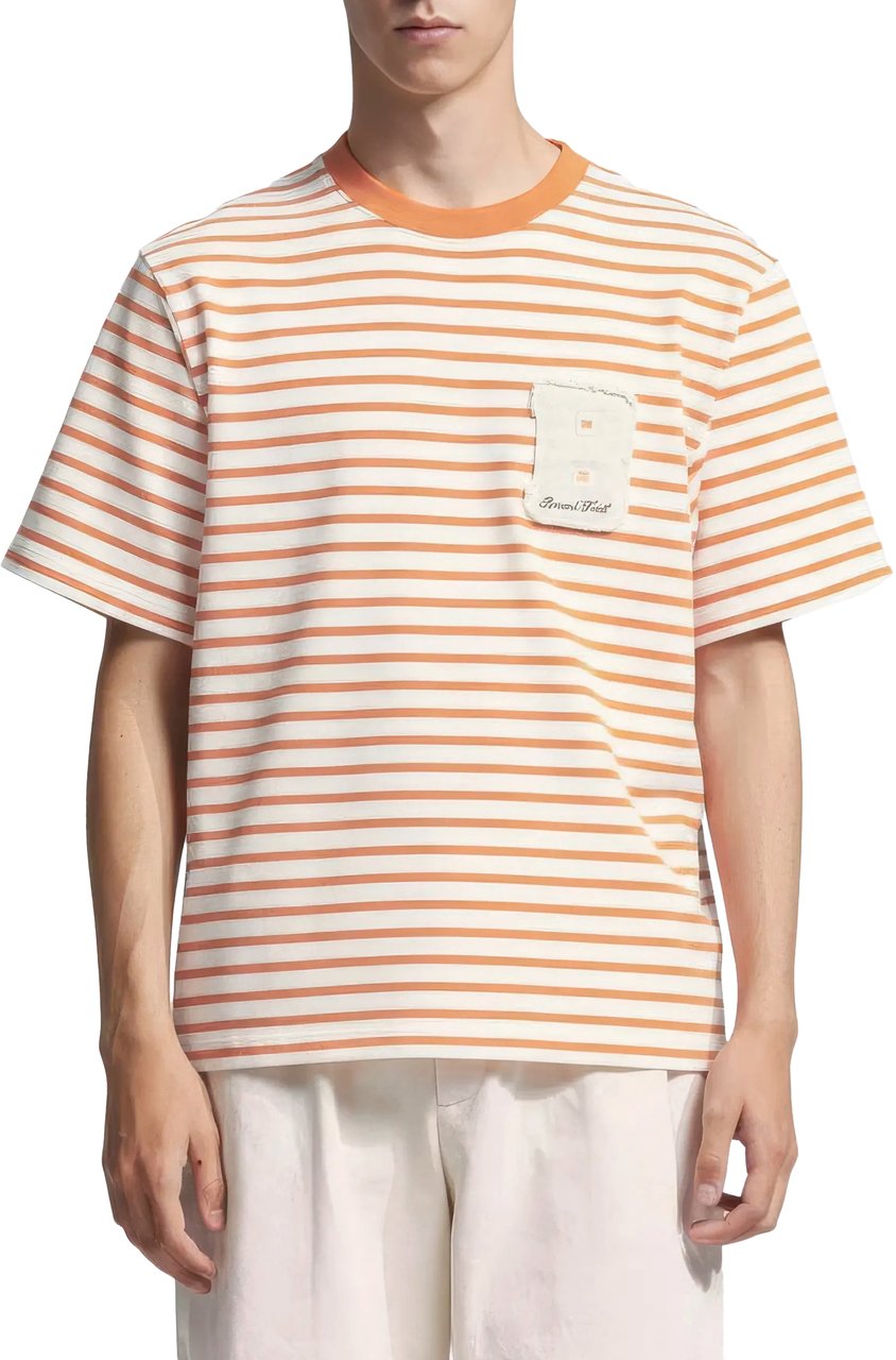 Bram's Fruit Varsity Striped T-shirt - Orange Oranje