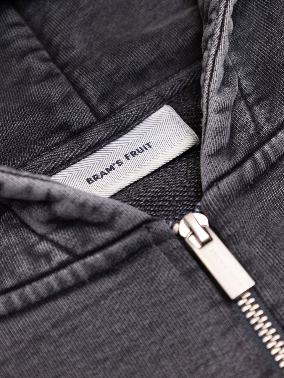 Bram's Fruit Distressed F*ck Off I'm Gardening Zipper Hoodie - Washed Black Zwart