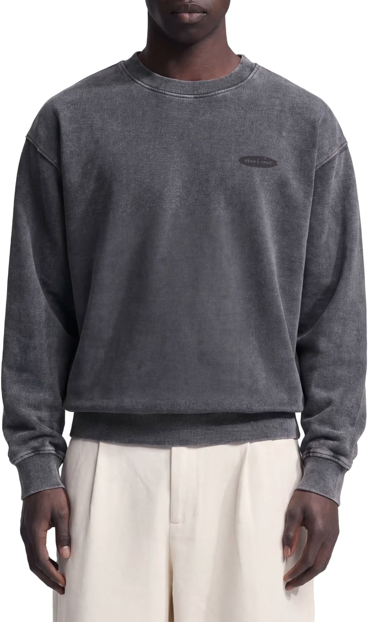 Bram's Fruit Distressed F*ck Off I'm Gardening Crewneck - Washed Black Zwart