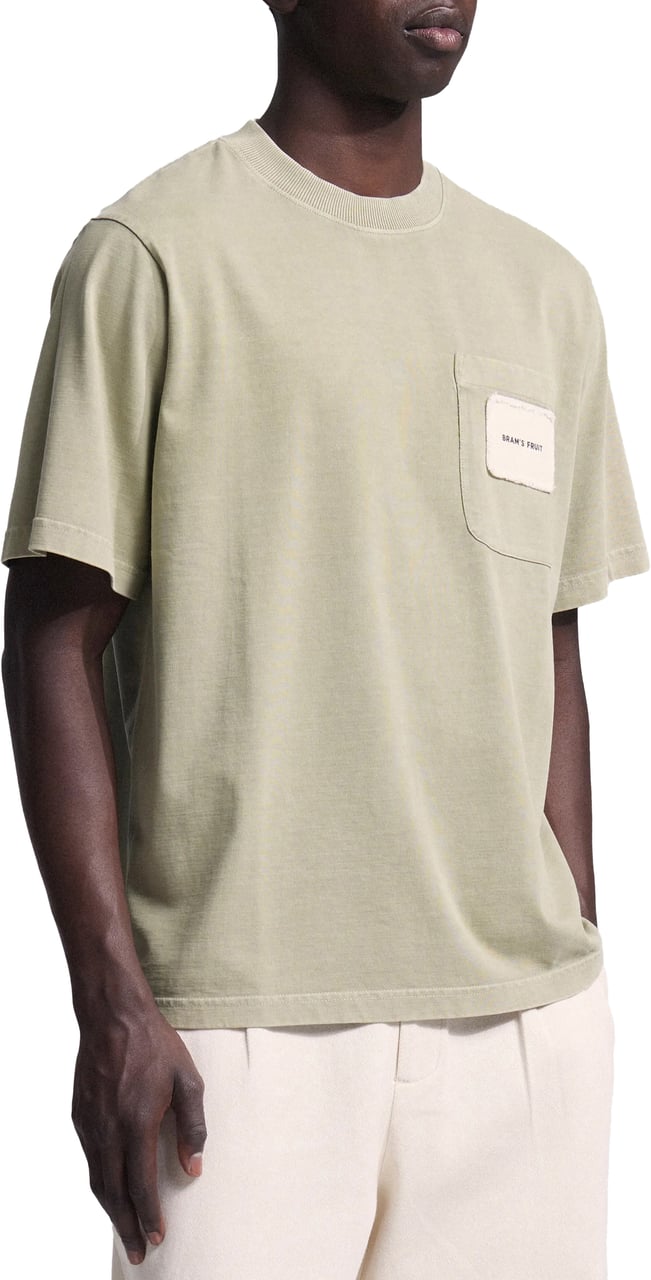 Bram's Fruit Chest Pocket T-shirt - Olive Green Groen