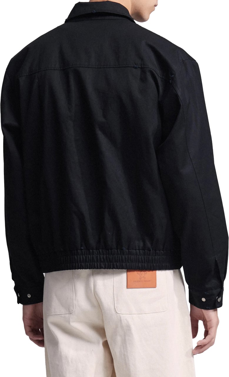 Bram's Fruit Script Logo Distressed Jacket - Black Zwart