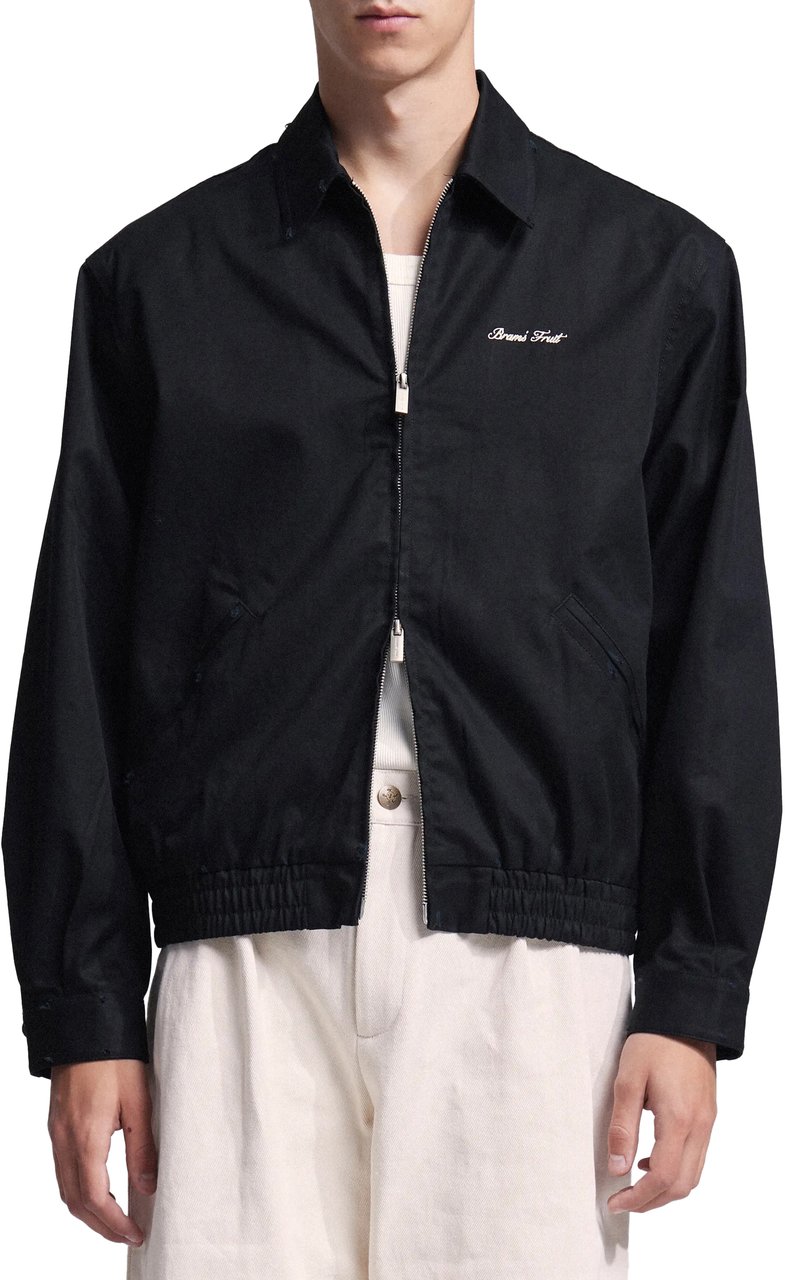 Bram's Fruit Script Logo Distressed Jacket - Black Zwart