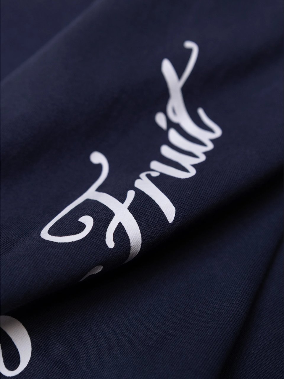 Bram's Fruit Script Logo Longsleeve - Navy Blauw