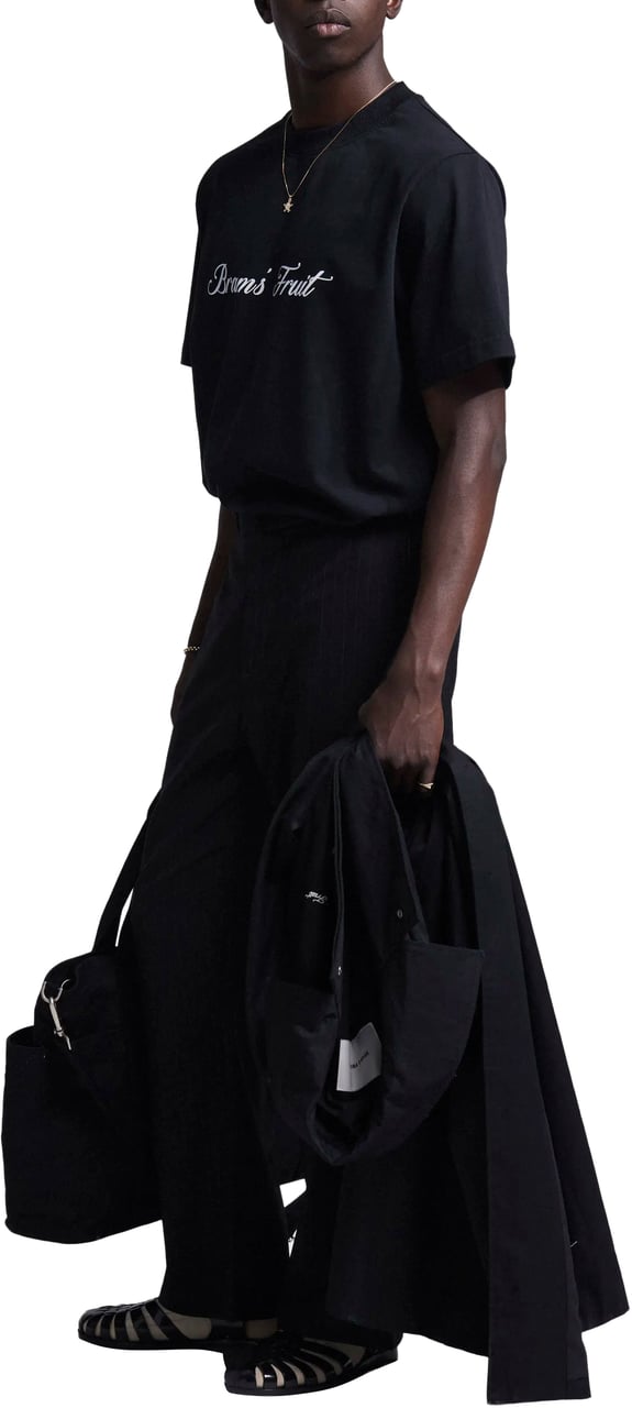 Bram's Fruit Script Logo T-shirt - Black Zwart