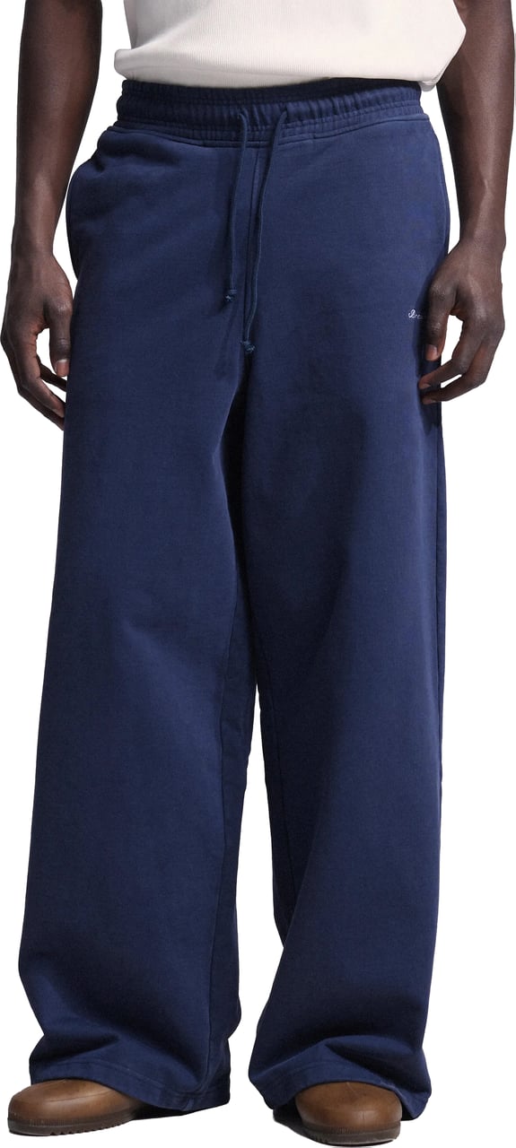 Bram's Fruit Script Logo Sweatpants - Midnight Blue Blauw