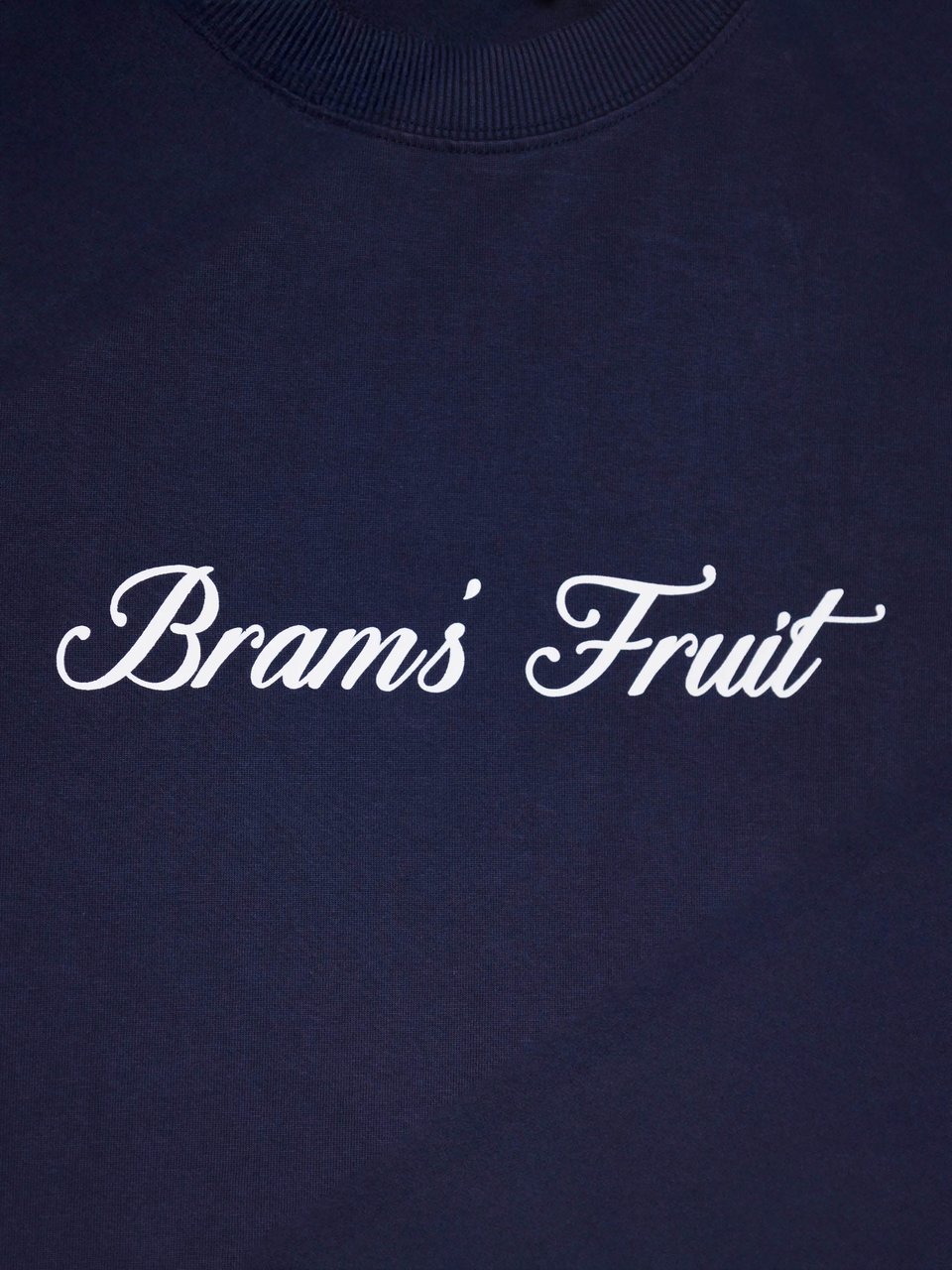 Bram's Fruit Script Logo T-shirt - Navy Blauw